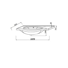 Kiamami Valentina MOBILE BAGNO A TERRA 105 CM CON ANTE LAVABO E SPECCHIO | RIMINI