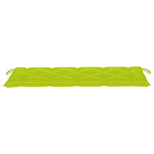 vidaXL Panca da Giardino e Cuscino Verde Brillante 150cm Legno di Teak