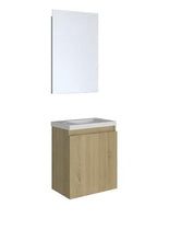 Allibert Mobili da Bagno Set Sottopensile 40 cm Lavabo Specchio Pre-assemblati senza Maniglie