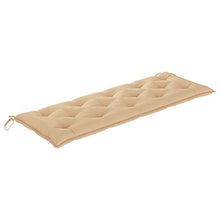 vidaXL Panca da Giardino con Cuscino Beige 150 cm Legno di Teak