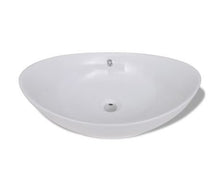 Lavabo in ceramica, bianco, 590 x 385 x 190 mm