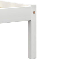 Tidyard Giroletto con 2 Cassetti Bianco in Massello di Pino 100x200 cm,Robusto e Resistente