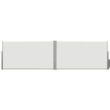 vidaXL Tenda da Sole Laterale Retrattile 160x600cm Crema Paravento Frangivento