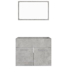 vidaXL Set Mobili da Bagno 2 pz Grigio Cemento in Truciolato