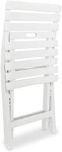 Set sedie e Tavolo da Giardino Pieghevole in plastica - Camping Set (Bianco)