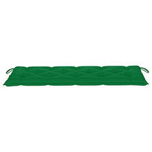 vidaXL Panca da Giardino con Cuscino Verde 150 cm in Legno di Teak