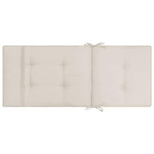 vidaXL - Cuscino per Sedia da Giardino, 4 Pezzi, 120 x 50 x 5 cm, Colore: Crema