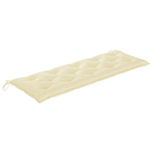 vidaXL Panca da Giardino con Cuscino Crema 150 cm in Legno di Teak