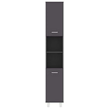 vidaXL Armadio da Bagno Grigio 30x30x179 cm in Truciolato