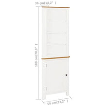 vidaXL - Eckschrank 59x36x180 cm Eiche Massivholz