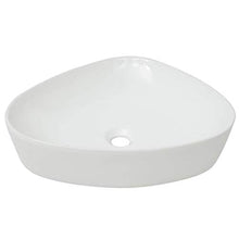 Lavabo da bagno triangolare in ceramica bianca 50,5 x 41 x 12 cm