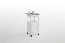 Kit Closet carrello da cucina con 1 anta E Un cassetto, Bianco/Metallo