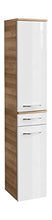 Fackelmann Milano - Armadietto Alto da Bagno, 30 cm, Colore: Marrone/Bianco, Altezza: 165,5 cm