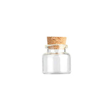 2 bottiglie di vetro da 10 ml con sughero, piccole fiale di vetro, bottiglie di stoccaggio per liquidi.