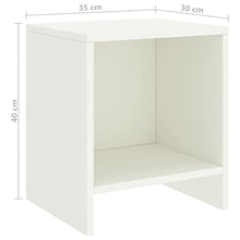 vidaXL Comodini 2 pz Bianco 35x30x40 cm in Pino Massello