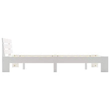 BIGTO - Struttura per letto in legno di pino massiccio, per camera da letto, stile C, colore: bianco, 140 x 200 cm