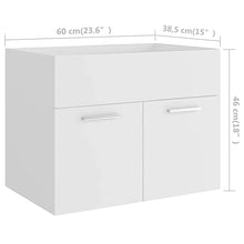 vidaXL Set Mobili da Bagno 2 pz Bianco in Truciolato
