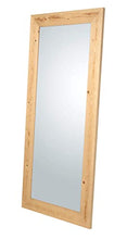 MO.WA Specchio grande da parete cornice rustica in legno abete finitura naturale. made in Italy. Misura esterna cm. 85x185. Da appendere in verticale o orizzontale.