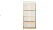 Zerone, guardaroba a 4 livelli, in tessuto, per camera da letto, con asta appendiabiti, 79 x 40 x 170 cm, tessuto bianco