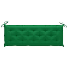 vidaXL Panca da Giardino con Cuscino Verde 150 cm in Legno di Teak