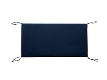 Beliani Panchina da Giardino Bianca con Cuscino Blu Baltic