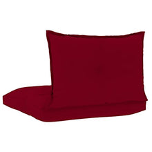 vidaXL Cuscini per Divano Pallet 2 pz Rosso Vino in Tessuto