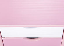 Inter Link Cassettiera con Ruote Laminato, Bianco e Rosa