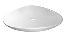 1 lavabo ovale in ceramica, 59 x 39 x 13,5 cm