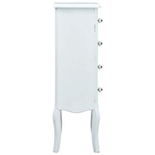 FAMIROSA Credenza con 4 Cassetti Bianca 40x30x95 cm in MDF