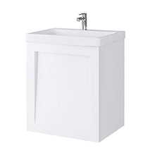 Planetmöbel Mobiletto da bagno in ceramica per ospiti, 50 cm (bianco opaco)