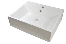 1 lavabo rettangolare grande in ceramica, 51 x 42,5 x 14 cm