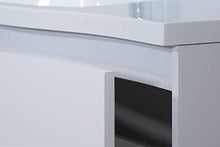 OrionShop Mobile Bagno Sospeso NILA da 85cm Bianco Opaco con Lavabo Specchio e Lampada LED Inclusi