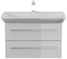 emotion MYDAY80CM000101DE - Lavabo con mobiletto, in Legno Bianco Lucido, 80 x 45 x 41,6 cm