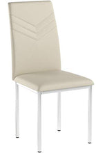 Albatros 2939 Verona Set di 4 sedie da Pranzo, Beige, Piede Cromato, SGS Tested
