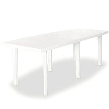 vidaXL Tavolo da Giardino 210x96x72 cm Plastica Bianco Tavolino Tavola Esterni