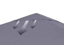 Quick-Star - Tetto di Ricambio per Gazebo, 3 x 3 m, Colore: Grigio