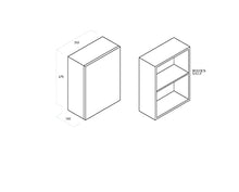 tft Pensile da Bagno 1 Anta Push 35x18x47,5 cm in Legno Ibiza Bianco Opaco