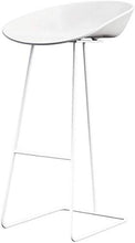 LTPY Sedia da Pranzo Sgabello da Bar in Ferro Sedia da Bar Creativa Seggiolone per la casa Semplice Sedia da Bar Creativa A + (Colore: Bianco, Dimensioni: 70CM)