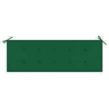 vidaXL Panca da Giardino con Cuscino Verde 150 cm in Legno di Teak