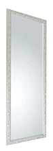 MO.WA Specchio da parete 55x145 argento, specchiera cornice Barocca da appendere muro. Made in Italy.