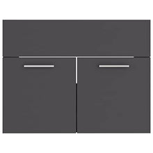 vidaXL Set Mobili da Bagno 2 pz Grigio in Truciolato