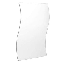 Fdit 6Pcs / Set Adesivo per parete a specchio Combinazione di decorazioni domestiche per bagno a forma di onde