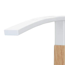 Relaxdays Servomuto, per Abiti & Pantaloni, Mix Metallo & Legno, Camera, Omino Attaccapanni 107x48x20cm, Bianco/Naturale