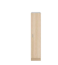 Dmora Armadio Multiuso con un'anta Battente con Tre Ripiani Regolabili in Altezza, Colore Rovere, cm 37 x 37 x h180