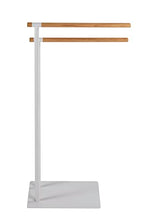 WENKO Piantana portasalviette e portabiti Macao, Acciaio, 43 x 79 x 24 cm, Bianco