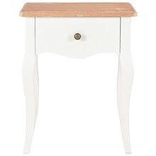 vidaXL Comodino Bianco e Marrone 40x30x50 cm Legno Massello di Pino Tavolino Comodo Funzionale Durevole Robusto Resistente Elegante Pratico Solido
