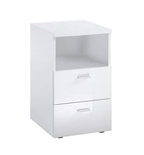 FMD Moebel Gemma A8 Comodino, 35 x 39.9 x 61.5 H Cm, Bianco, Nobilitato