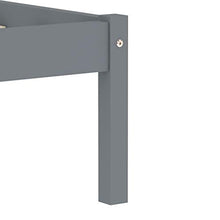 FAMIROSA Giroletto con 2 Cassetti Grigio in Massello di Pino 90x200 cm-0693