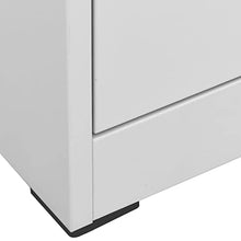 vidaXL Schedario con 3 Cassetti Acciaio Grigio Archivio Classificatore Ufficio