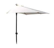 Ombrellone da parete semicircolare – 250 cm/bianco – ombrellone da parete semicircolare per balcone